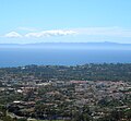 View of downtown Santa Barbara & Channel Islands from Franceschi Park.