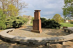 Monuments on Fulksberg hill near Crostwitz commemorating fallen and murdered soldiers of the Second Polish Army