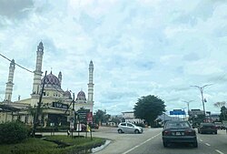 View of Jerteh town with Hadhari Mosque to the left.