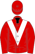 Red, white chevron, red cap