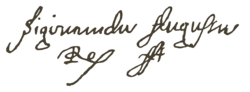 Sigismund II Augustus's signature