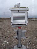 Image 46Exterior of a Stevenson screen used for temperature measurements on land stations. (from History of climate change science)