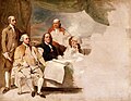 Image 3Treaty of Paris, by Benjamin West (1783), an unfinished painting of the American diplomatic negotiators of the Treaty of Paris which brought official conclusion to the Revolutionary War and gave possession of Michigan and other territory to the new United States (from History of Michigan)