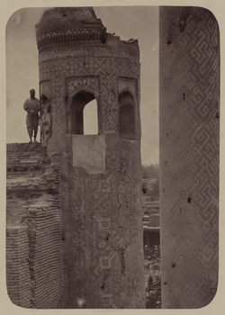 Damaged minaret