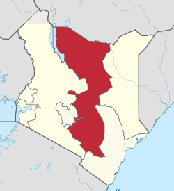 Location of the Former Province in Kenya.