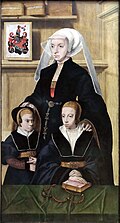 Portrait of Katharina von Gail and her two daughters, 1536–37, oil on panel (oak), Louvre museum, Paris