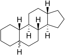 Stereo, skeletal formula of gonane ((1R,2S,10S,11R,15S)-heptadecane) with all chiral centres hydrogenised