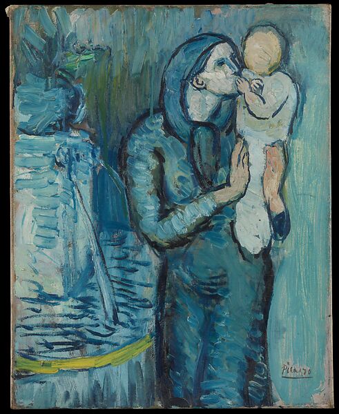 File:Pablo Picasso Mother and Child by Fountain (1901).jpeg
