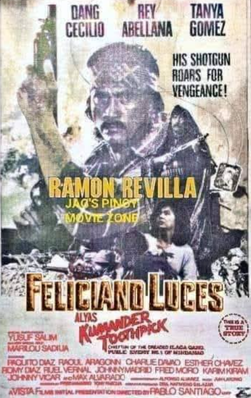 File:Feliciano Luces, Alyas Kumander Toothpick, Mindanao 1987 movie poster.png