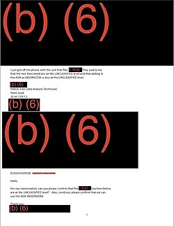 A file in the first batch containing an email