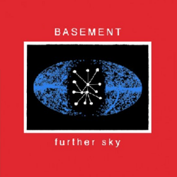 A red-bordered black rectangle with a blue oval in the center, with what appears to be a constellation shown inside the oval.
